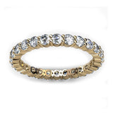 Eternity in yellow gold - gold diamond wedding band or anniversary ring