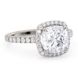 Frankie Cushion Cut Diamond Halo Engagement Ring. Guaranteed Showstopper! - Monroe Yorke Diamonds