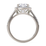 Frankie Cushion Cut Diamond Halo Engagement Ring. Guaranteed Showstopper! - Monroe Yorke Diamonds