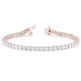 Giselle - Rose Gold, Round Diamond Tennis Bracelet