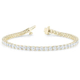 Giselle - Yellow Gold, Round Diamond Tennis Bracelet