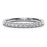 Flat view. Grace Diamond Wedding and Anniversary Ring. Round Diamonds 0.20 carats. Available in 18ct white gold, yellow gold, rose gold or platinum.