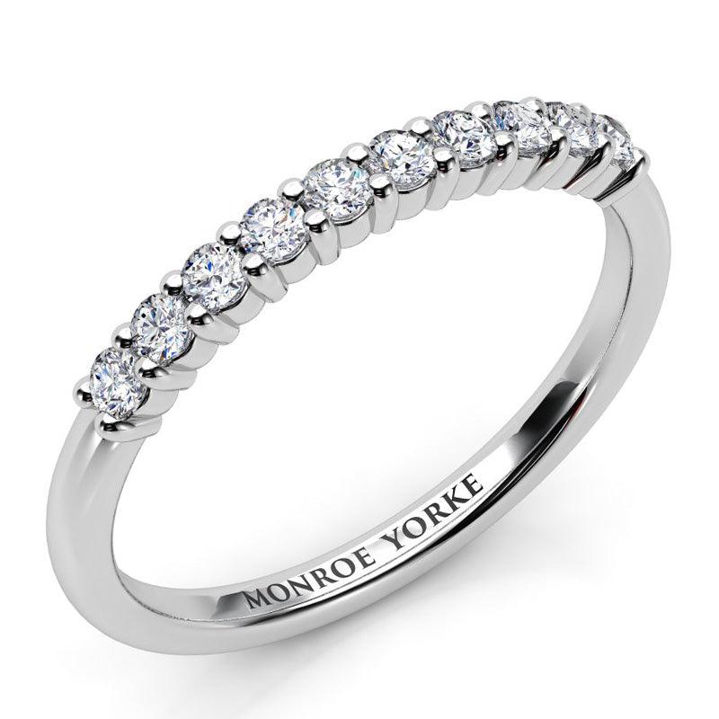 Grace Diamond Wedding and Anniversary Ring. Round Diamonds 0.20 carats.  Available in 18ct white gold, yellow gold, rose gold or platinum. 
