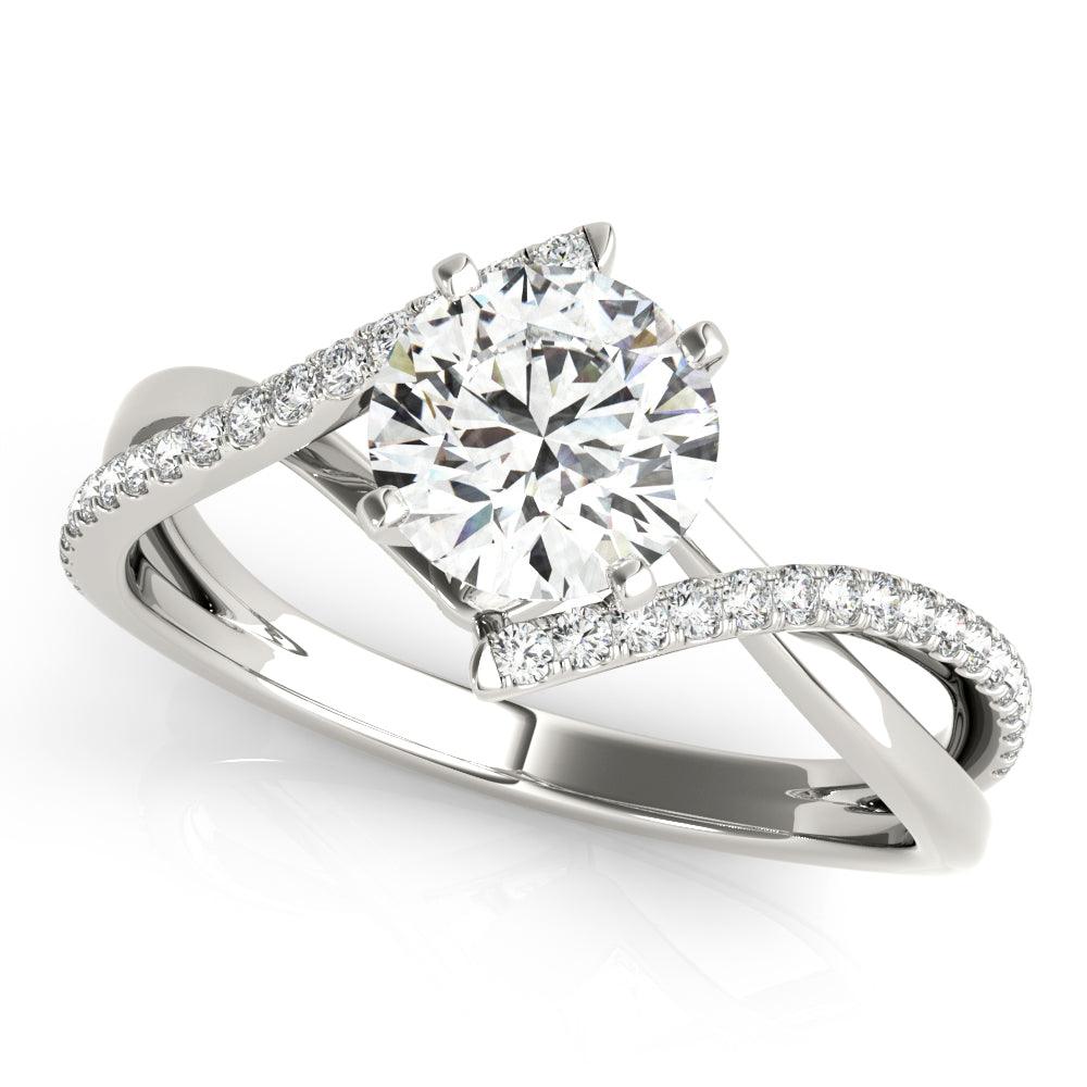 Greta — Round Lab Grown Diamond Engagement Ring with Diamond Shoulders — hand-finished lab grown engagement ring by Monroe Yorke Diamonds — view 2