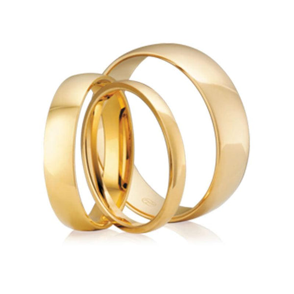 Half round wedding band. 3.0mm wide