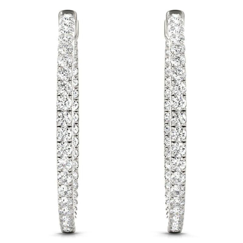 Helen - Inside Out Diamond Hoop Earrings - 0.50ct - Monroe Yorke Diamonds