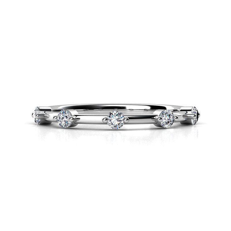 Island Diamond Ring. White Gold or platinum. 0.25 carats of round diamonds — view 1