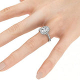 Laurel - Oval Cut Diamond Halo Engagement Ring - Monroe Yorke Diamonds