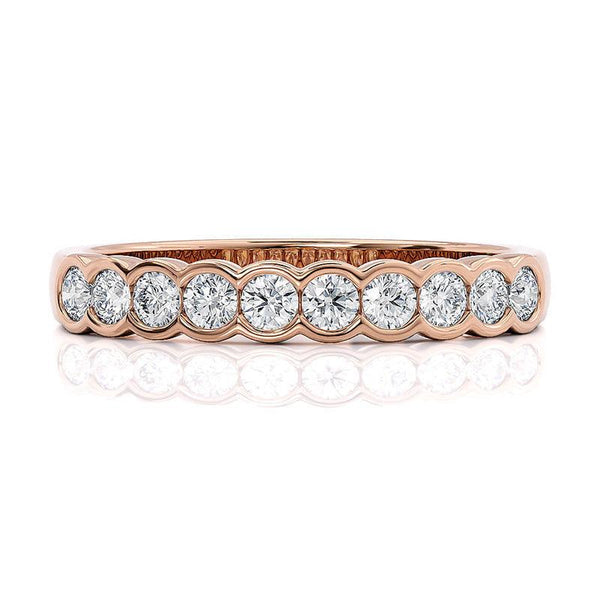 Leah - Diamond wedding ring, anniversary ring, eternity ring. The perfect gift in rose gold. 0.50 carats of diamonds.