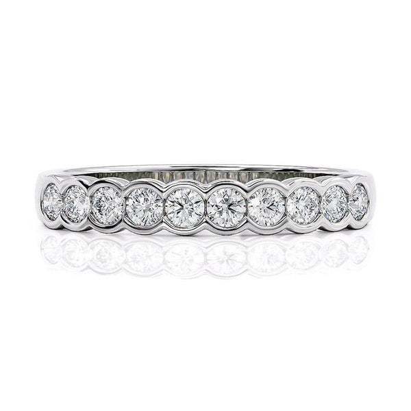 Leah - Diamond wedding ring, anniversary ring, eternity ring. The perfect gift in white gold or platinum. 0.50 carats of diamonds.