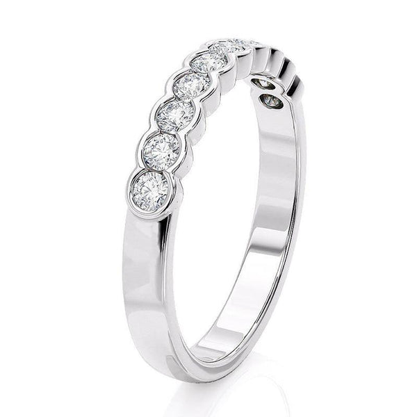 Leah - Diamond wedding ring, anniversary ring, eternity ring. The perfect gift in white gold or platinum. 0.50 carats of diamonds.