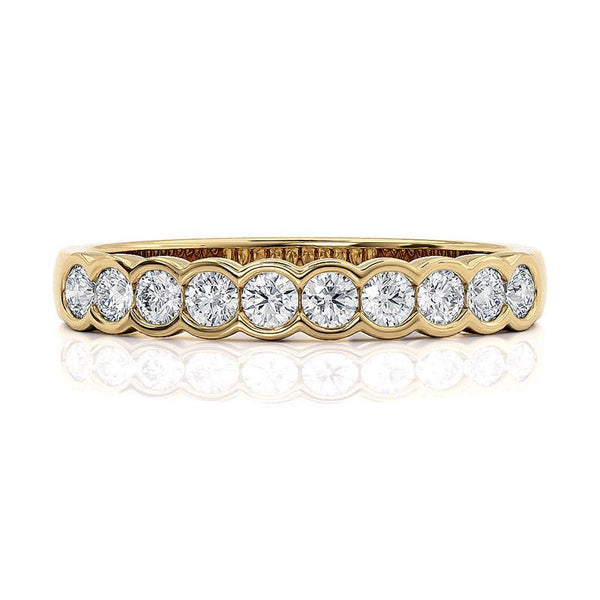 Leah - Diamond wedding ring, anniversary ring, eternity ring. The perfect gift in yellow gold. 0.50 carats of diamonds.