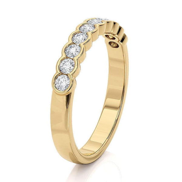 Leah - Diamond wedding ring, anniversary ring, eternity ring. The perfect gift in yellow gold. 0.50 carats of diamonds.