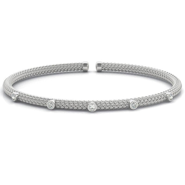 London white gold or platinum diamond bangle