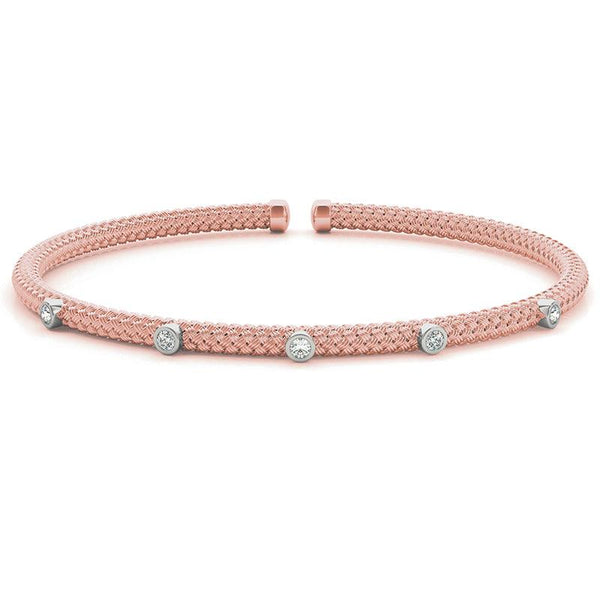 London rose gold diamond bangle