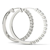 Lyra - Diamond Hoop Earrings 0.25ct.  White Gold or Platinum