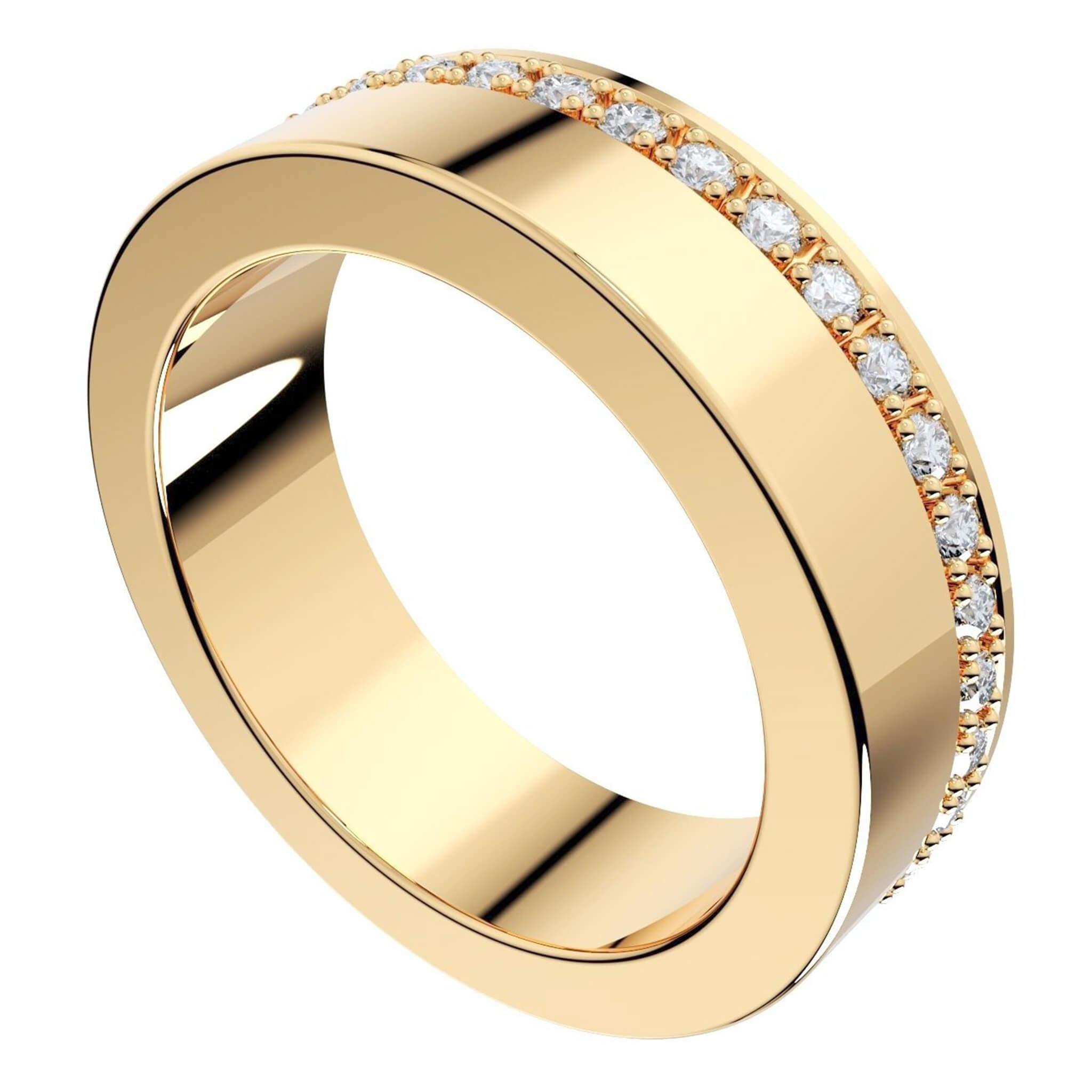 Mateo Rich Gold - Mens Diamond Ring with a Diamond Edge - Monroe Yorke Diamonds