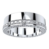 Mateo White Gold or Platinum - Mens Diamond Ring with a Diamond Edge - Monroe Yorke Diamonds