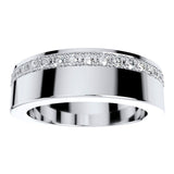 Mateo White Gold or Platinum - Mens Diamond Ring with a Diamond Edge - Monroe Yorke Diamonds