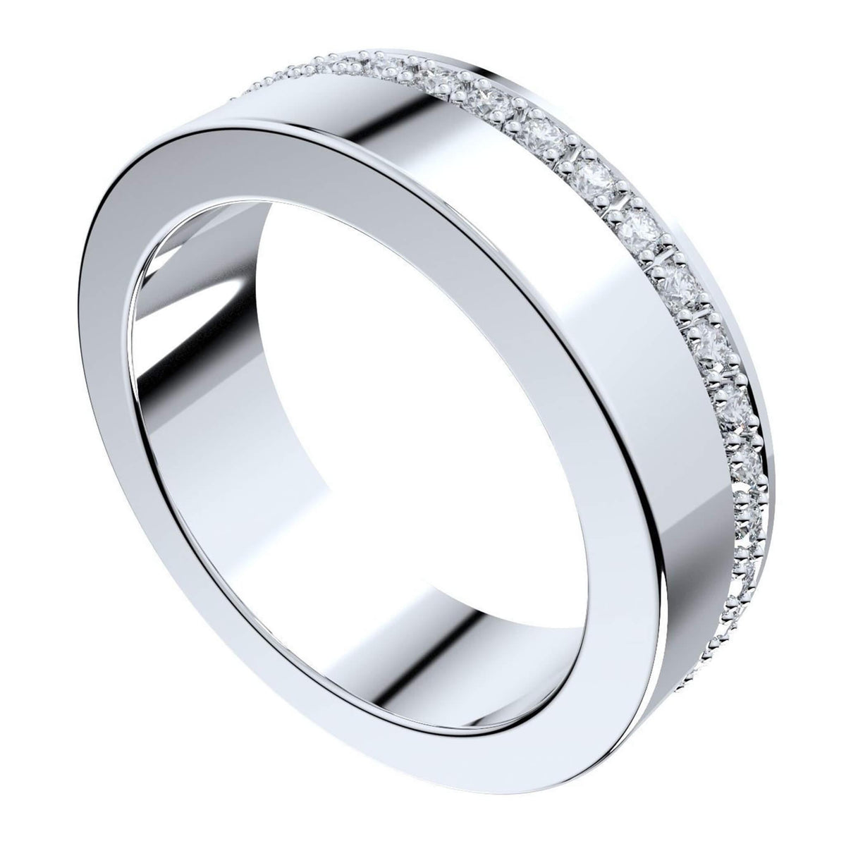 Mateo White Gold or Platinum - Mens Diamond Ring with a Diamond Edge - Monroe Yorke Diamonds — view 4