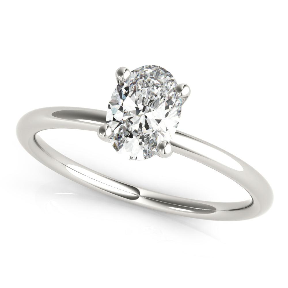 Margot — Oval Lab Grown Diamond Solitaire Engagement Ring — hand-finished lab grown engagement ring by Monroe Yorke Diamonds — view 2