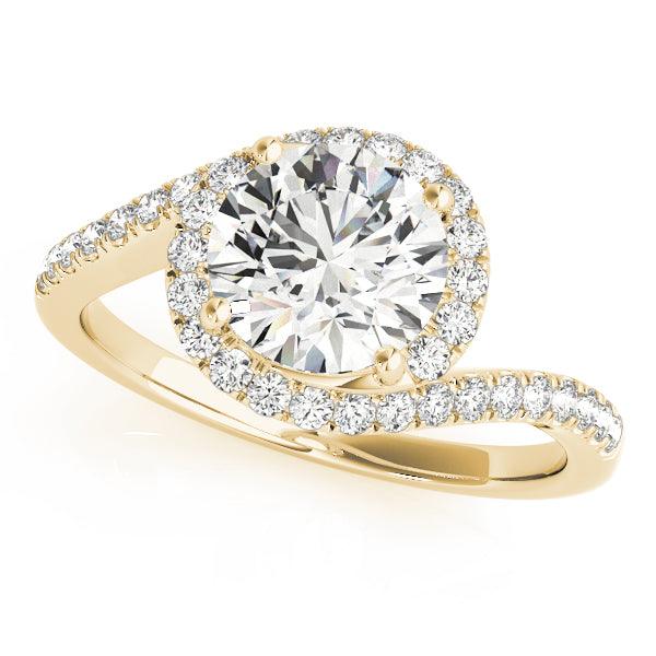 Melanie — Round Lab Grown Diamond Halo Engagement Ring — hand-finished lab grown engagement ring by Monroe Yorke Diamonds — view 1