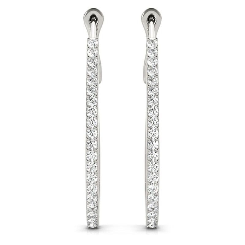 Mia - Diamond Earrings 0.50ct. White Gold or Platinum , view 3