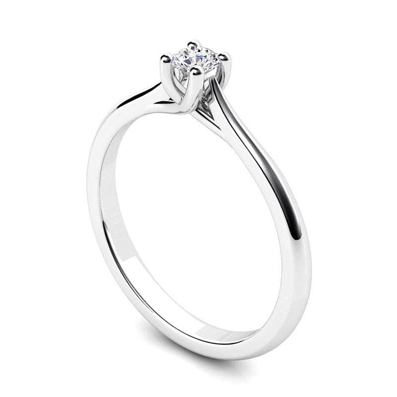 Minnie - solitaire diamond ring. Unique centre setting. — view 3