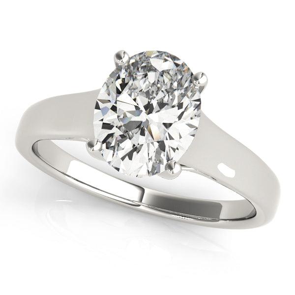 Nell — Oval Lab Grown Diamond Engagement Ring with Crossing Arms — hand-finished lab grown engagement ring by Monroe Yorke Diamonds — view 4
