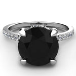 Noire - Black Diamond Engagement Ring 3.40ct - Monroe Yorke Diamonds