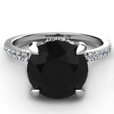 Noire - Black Diamond Engagement Ring 3.40ct - Monroe Yorke Diamonds