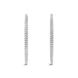 Olivia - Inside Out Diamond Hoop Earrings, White Gold