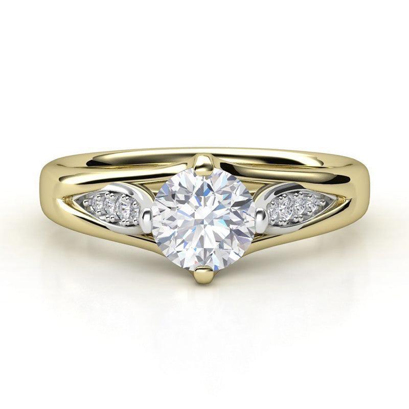 Penny - unique diamond ring in gold — view 2