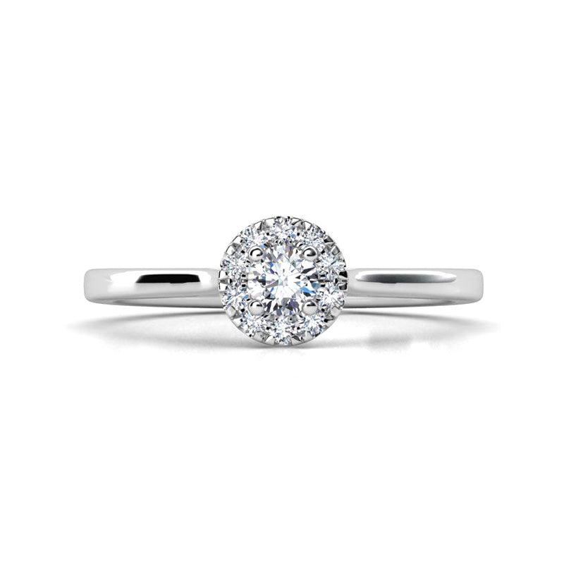 Petit Halo - Petit halo diamond dress ring. Stack ring — view 1