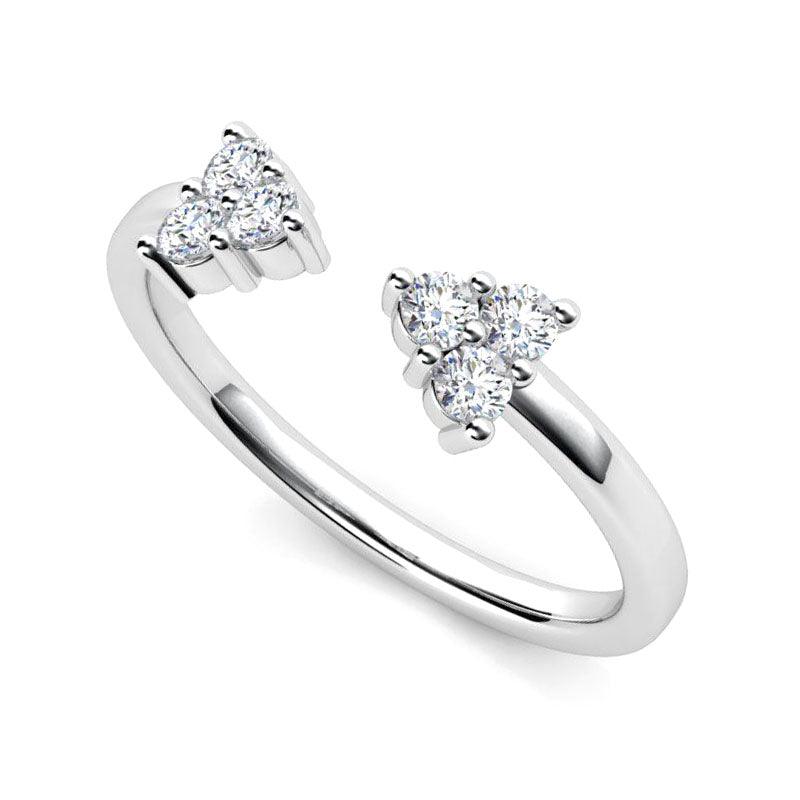 Polly - six diamond ring. Petit Collection. Diamond stack ring. Diamond dress ring. — view 2