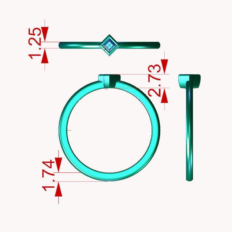 Rio diamond dress ring measurement — view 5