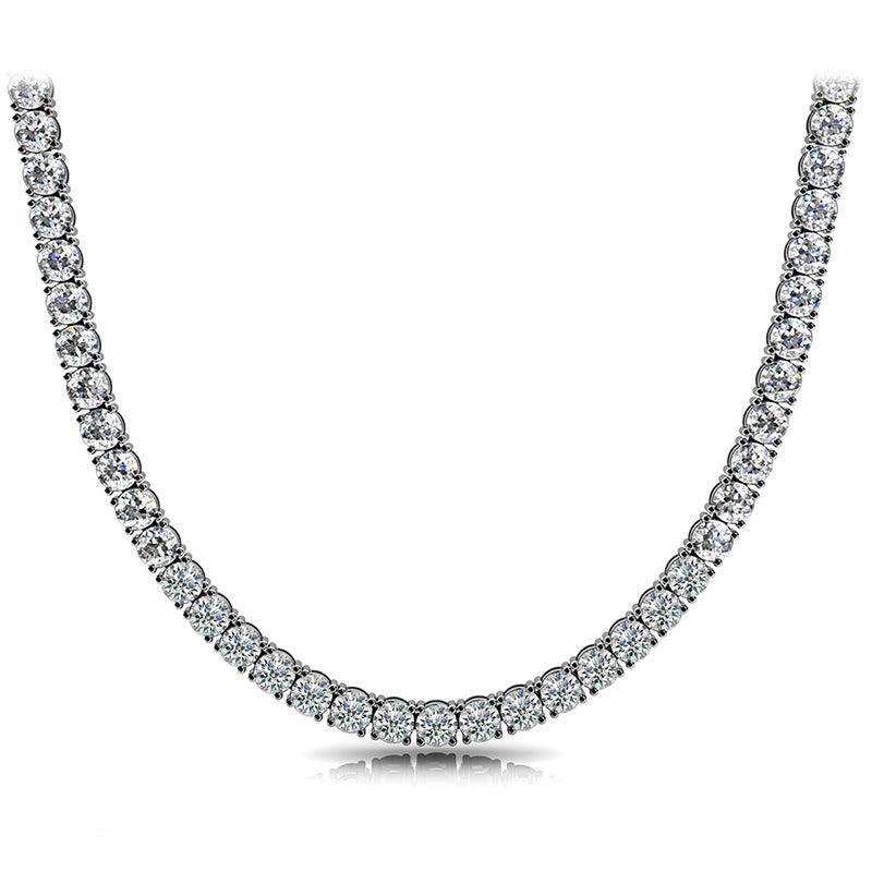 Riviera Diamond Necklace, 13 Carats, White Gold or Platinum