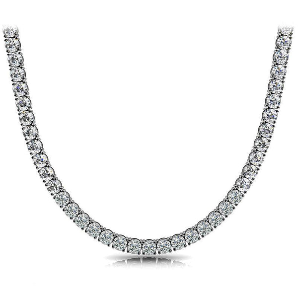 Riviera Diamond Necklace, 25 Carats, White Gold or Platinum