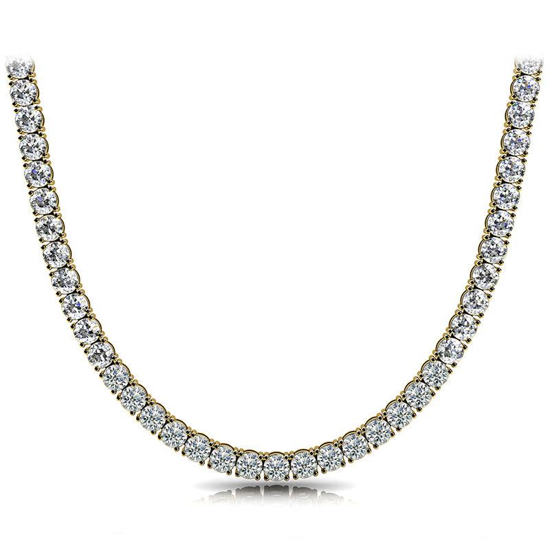 Riviera Diamond Necklace, 13 Carats, Yellow Gold