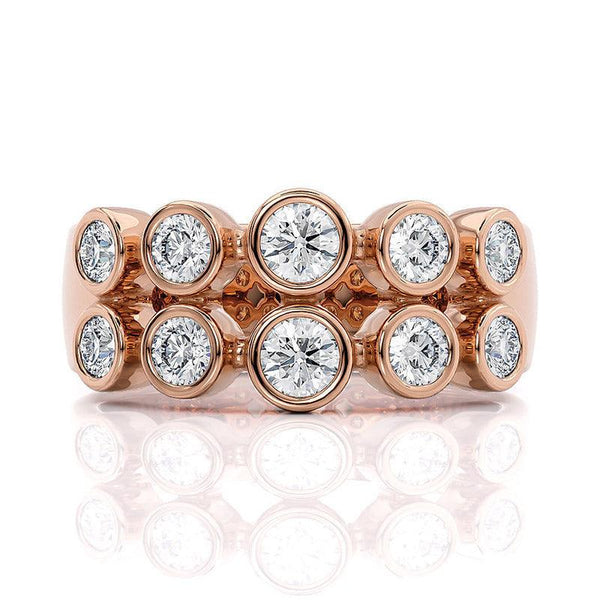 Roxy - Diamond Dress Ring in Rose Gold. 10 diamonds 0.60 carats.