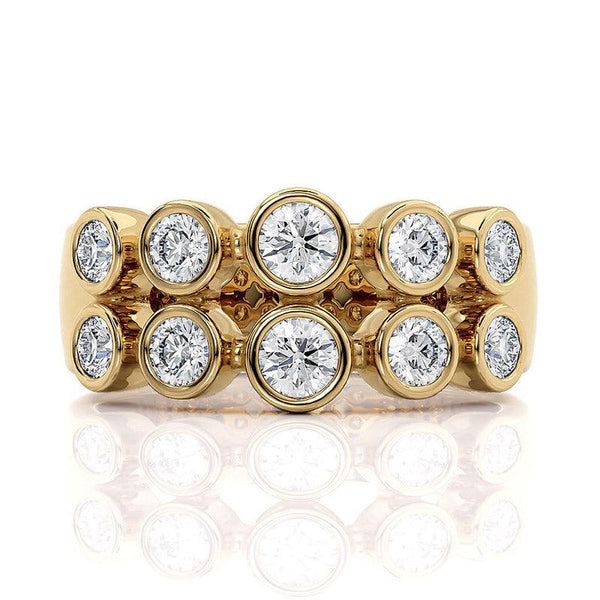 Roxy - Diamond Dress Ring in Yellow Gold. 10 diamonds 0.60 carats.