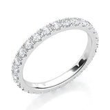 Saba - diamond wedding ring or anniversary ring. White gold or platinum. 0.90 carats of diamonds.