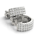 Sahara - Luxurious Three-row Diamond Huggies  0.50ct - Monroe Yorke Diamonds