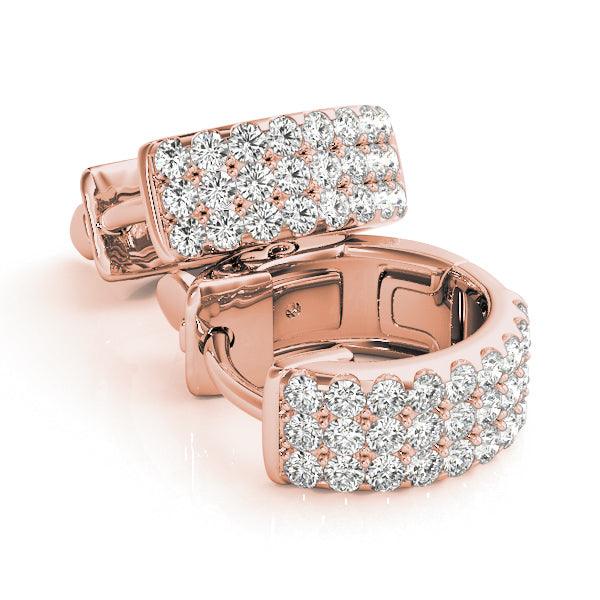 Sahara - Luxurious Three-row Diamond Huggies 0.50ct - Monroe Yorke Diamonds, view 6