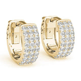 Sahara - Luxurious Three-row Diamond Huggies  0.50ct - Monroe Yorke Diamonds