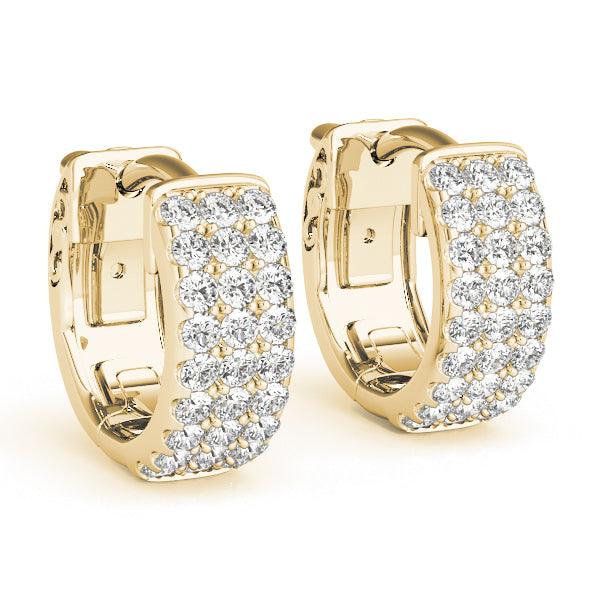 Sahara - Luxurious Three-row Diamond Huggies 0.50ct - Monroe Yorke Diamonds, view 7
