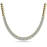Scarlet - Graduated Diamond Necklace, Yellow Gold. 2 Carat