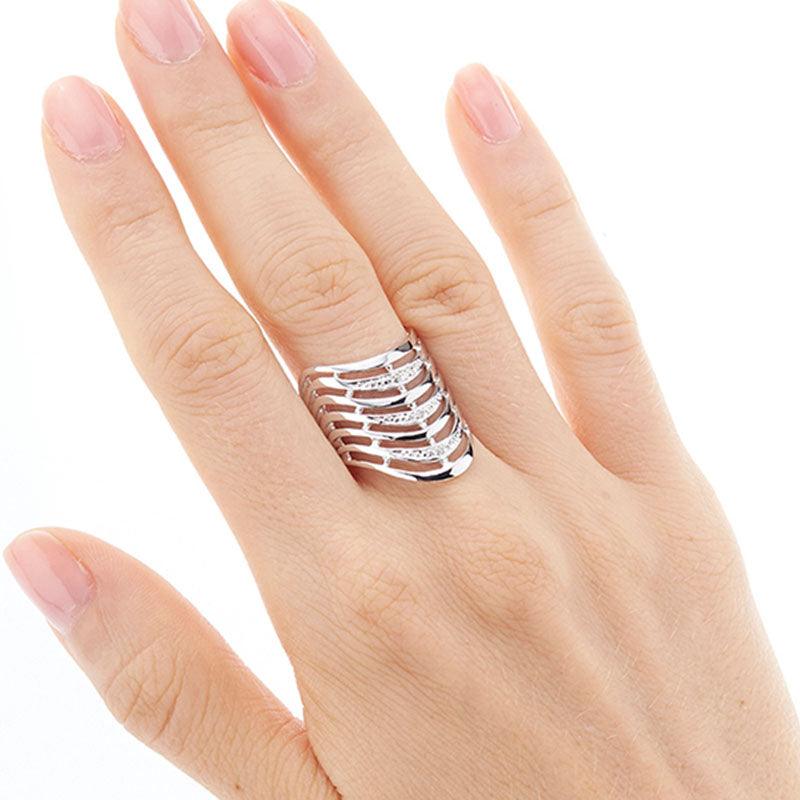 White Gold Seven Wishes Dress Ring with Diamonds - Monroe Yorke Diamonds — view 1