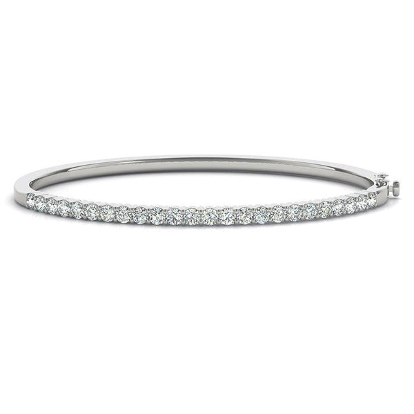 Sicily - Diamond Bangle, White gold or platinum