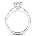 Spring Diamond Ring side view showing the open centre setting. 18ct white gold